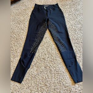 Pomme Black and Gold Knee Patch Breeches